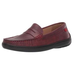 Marc Joseph New York Girls Loafer Shoes Burgundy Slip On Moc Toe 5